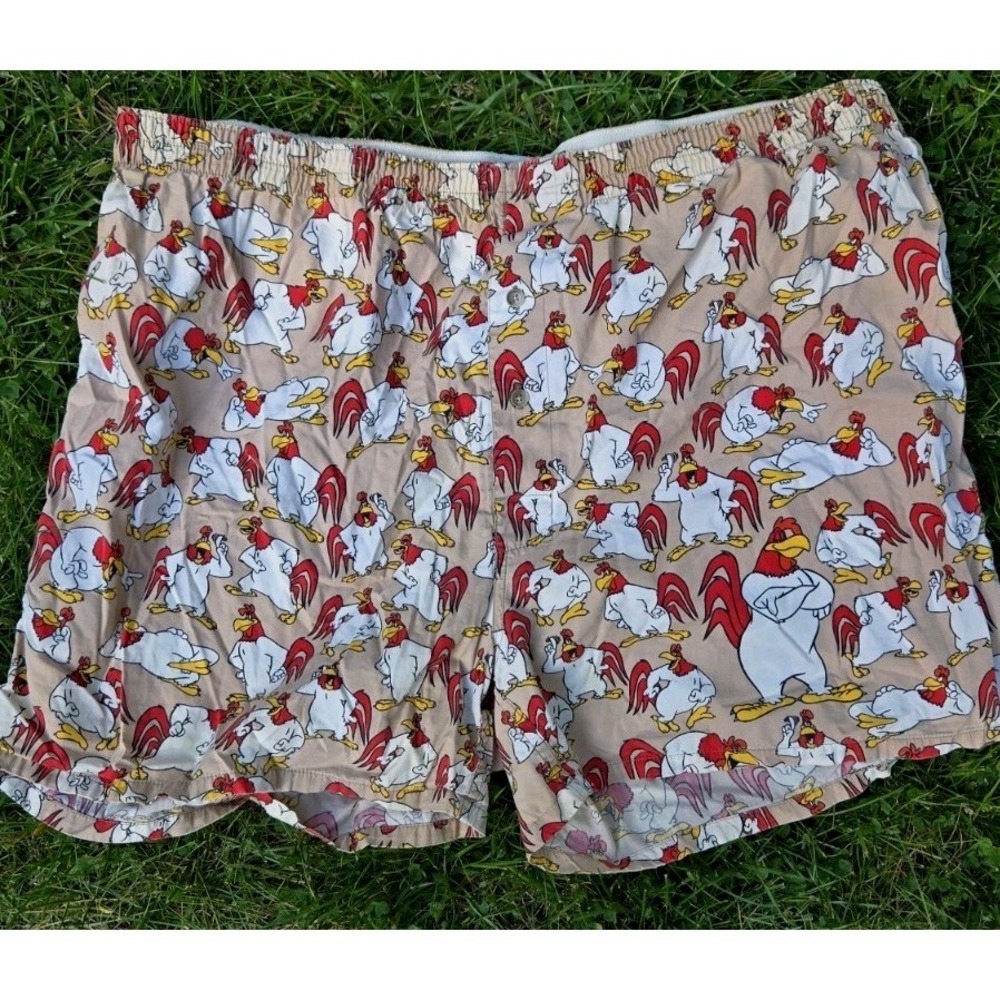 Vintage 1997 Foghorn Leghorn Boxers XL 2XL Warner Bros Studio Store Looney Tunes